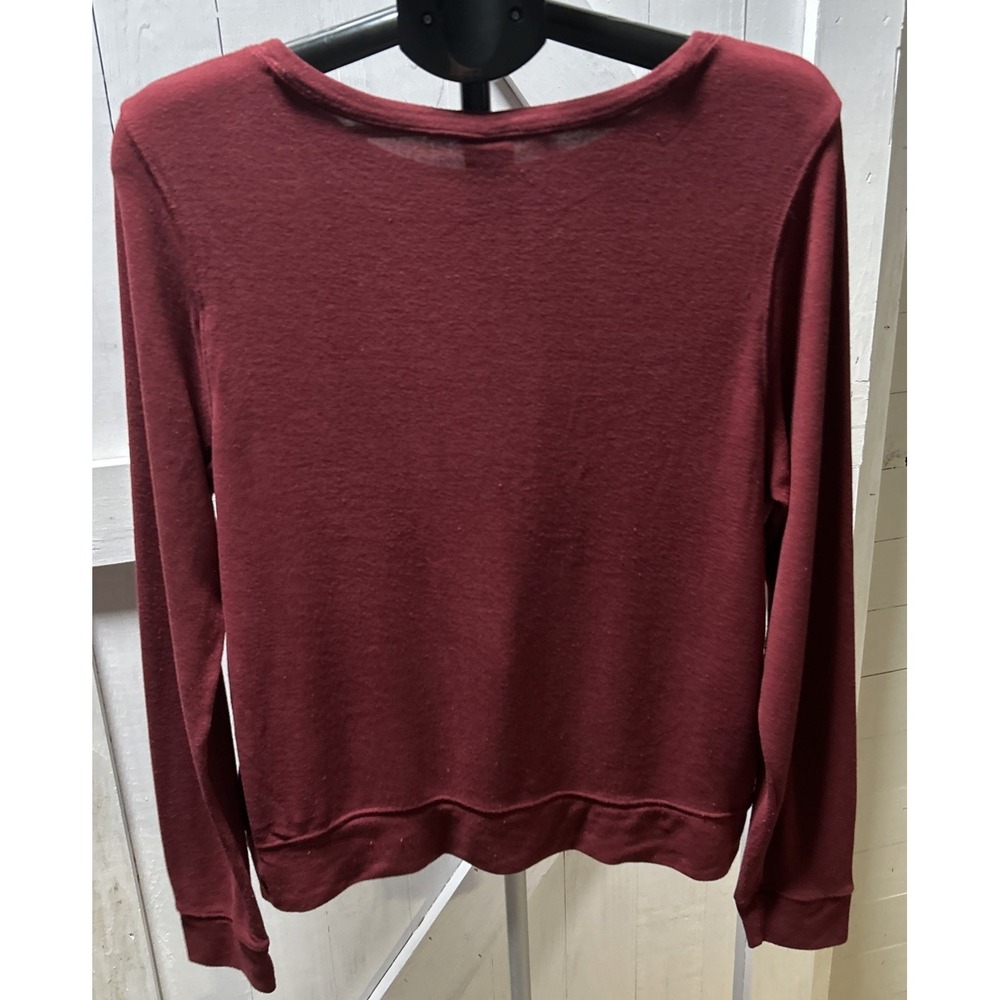 Abercrombie & Fitch Lightweight Sweater Long Sleeve Dark Red Size L - Picture 3 of 7